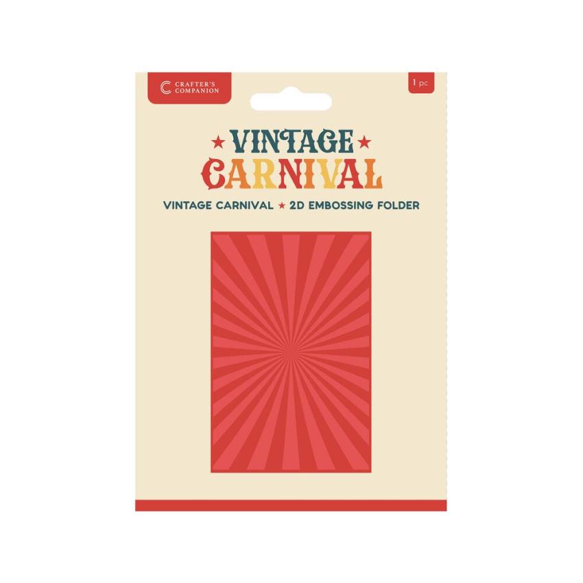 Crafters Companion - Prägefolder "Vintage Carnival" 2D Embossingfolder