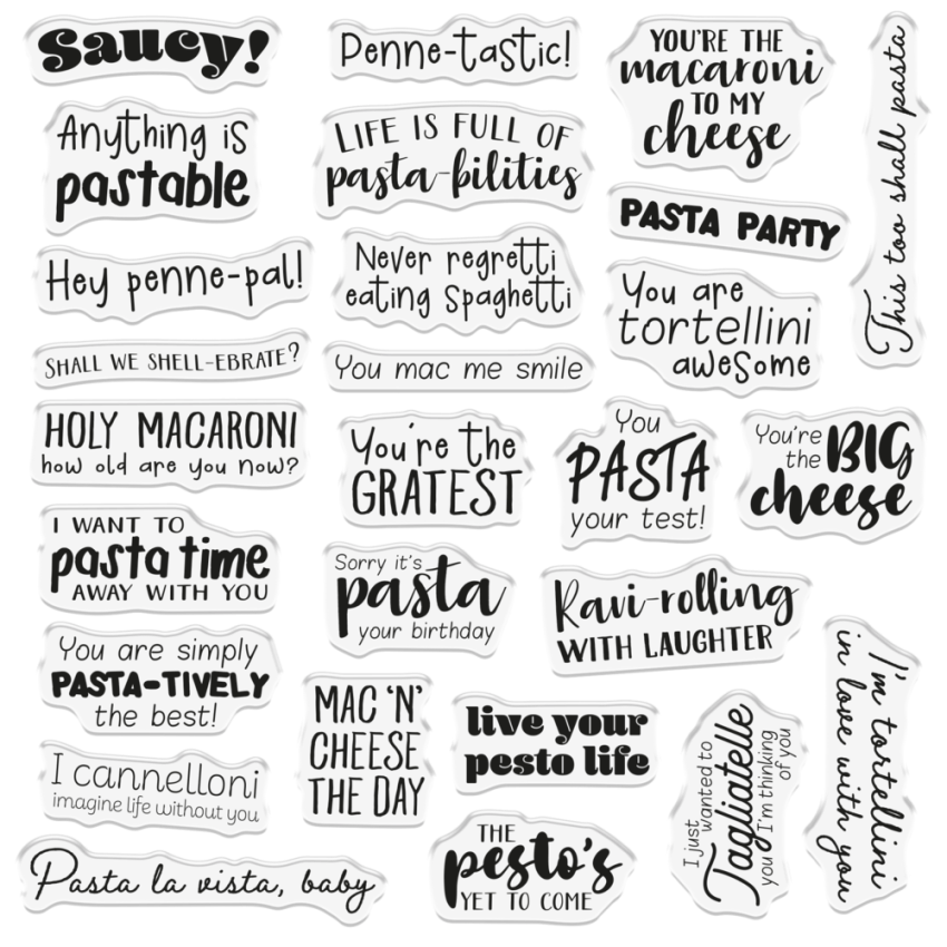 Crafters Companion - Stempelset "Anything is Pastable" Clear Stamps