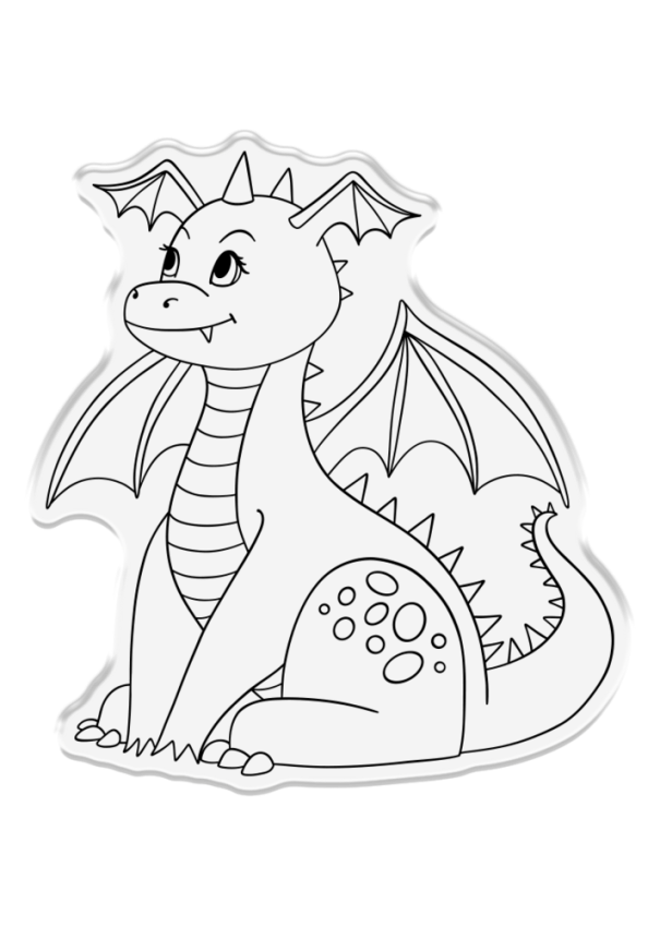 Crafters Companion - Stempelset & Stanzschablone "Daisy the Dragon" Stamp & Dies