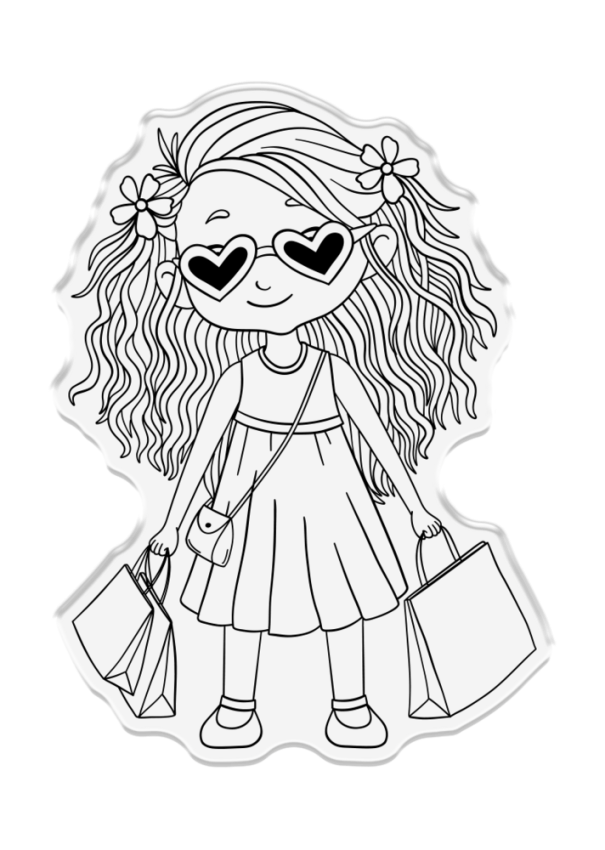 Crafters Companion - Stempelset & Stanzschablone "Let's go Shopping!" Stamp & Dies
