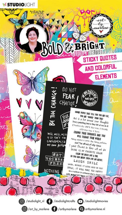 Art By Marlene - Aufkleber - Embellishment "Sticky Quotes and Colorful Elements" Sticker Pad