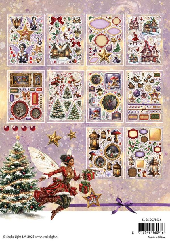 Studio Light - Stanzteile "Fairy Christmas" Die Cut Block - 20 Bogen