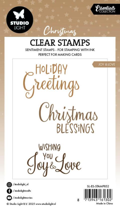 Studio Light - Stempelset "Joy & Love" Clear Stamps