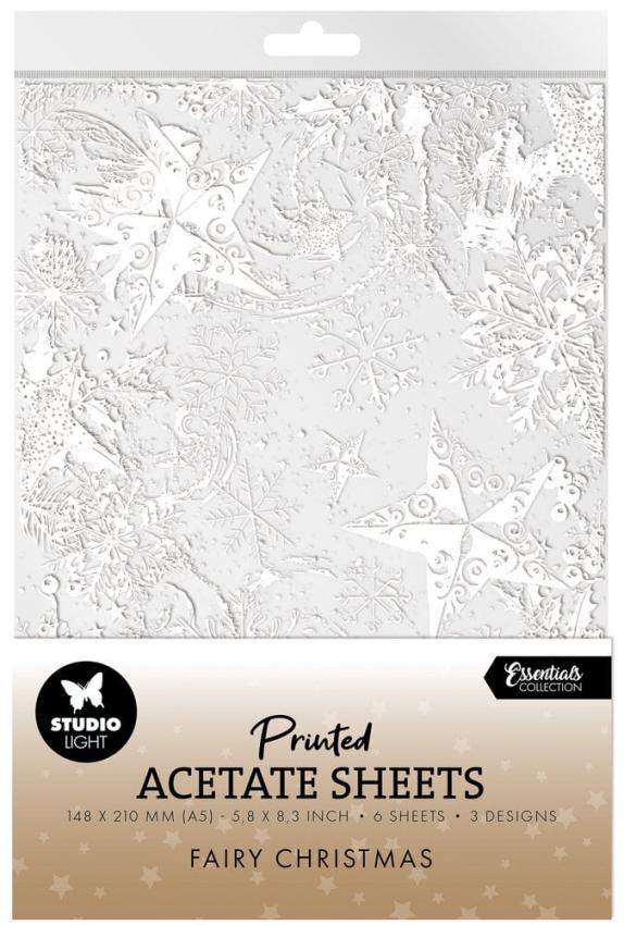 Studio Light - Pergamentpapier "Fairy Christmas" Vellum Paper Pad 5,8x8,3 Inch - 6 Bogen