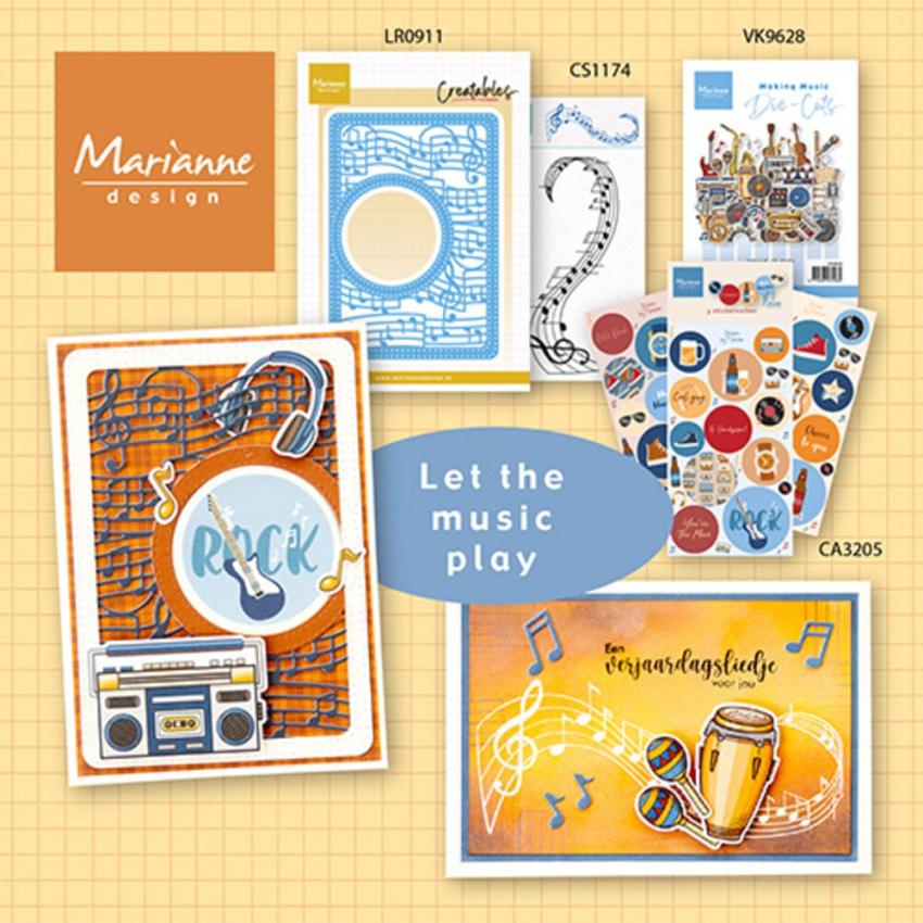 Marianne Design - Stempel "Music Swirl" Clear Stamps