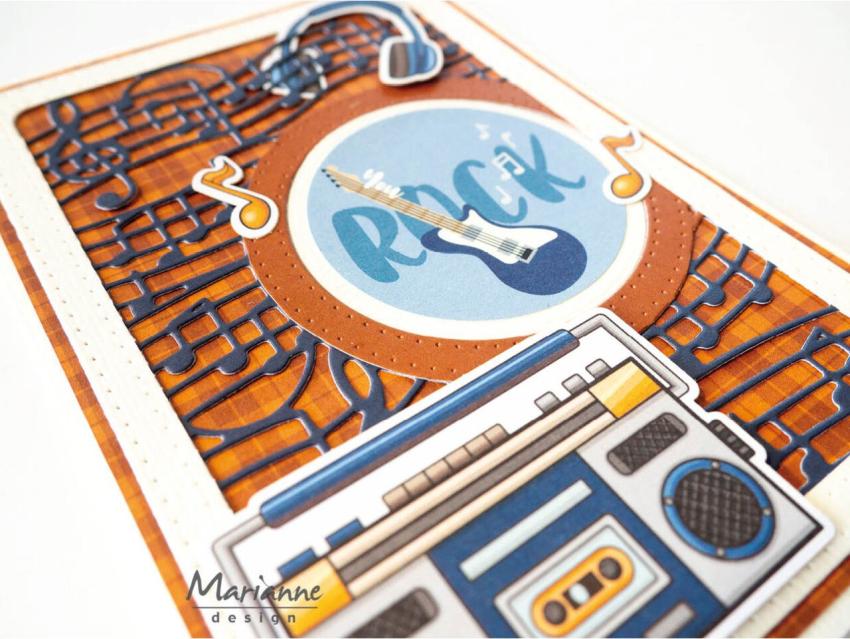 Marianne Design - Präge- und Stanzschablone "Musical Frame" Creatables Dies