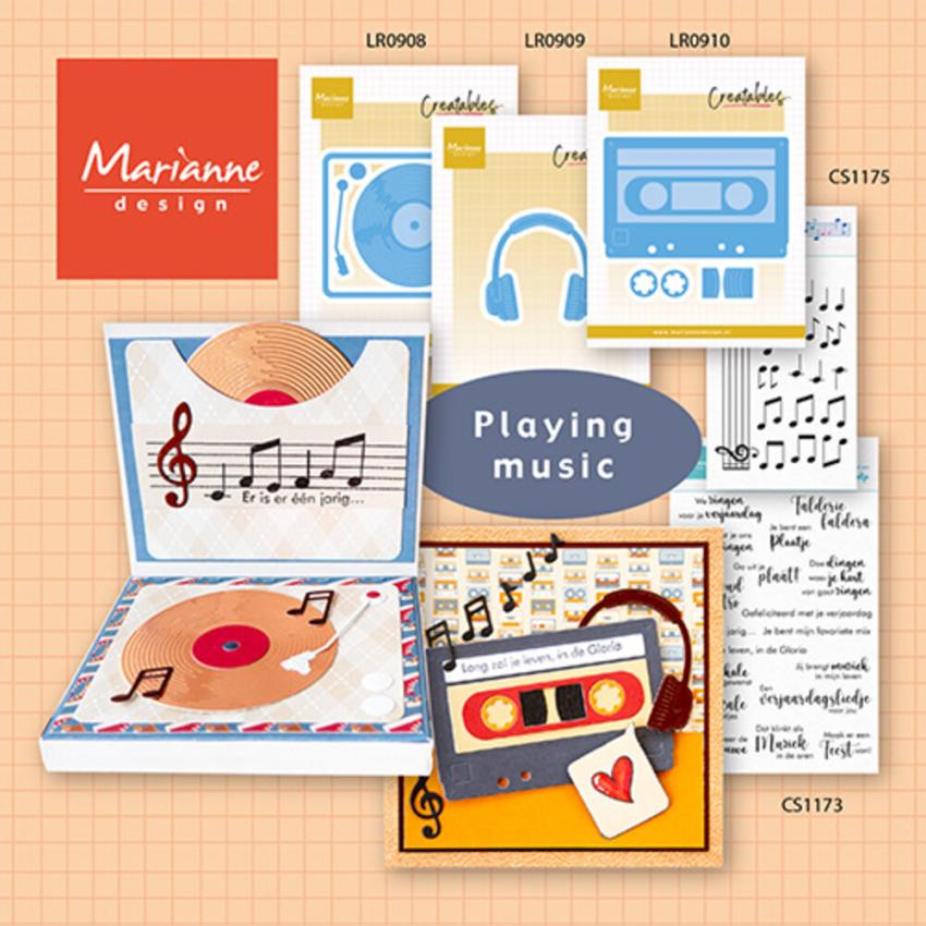 Marianne Design - Präge- und Stanzschablone "Record Player" Creatables Dies