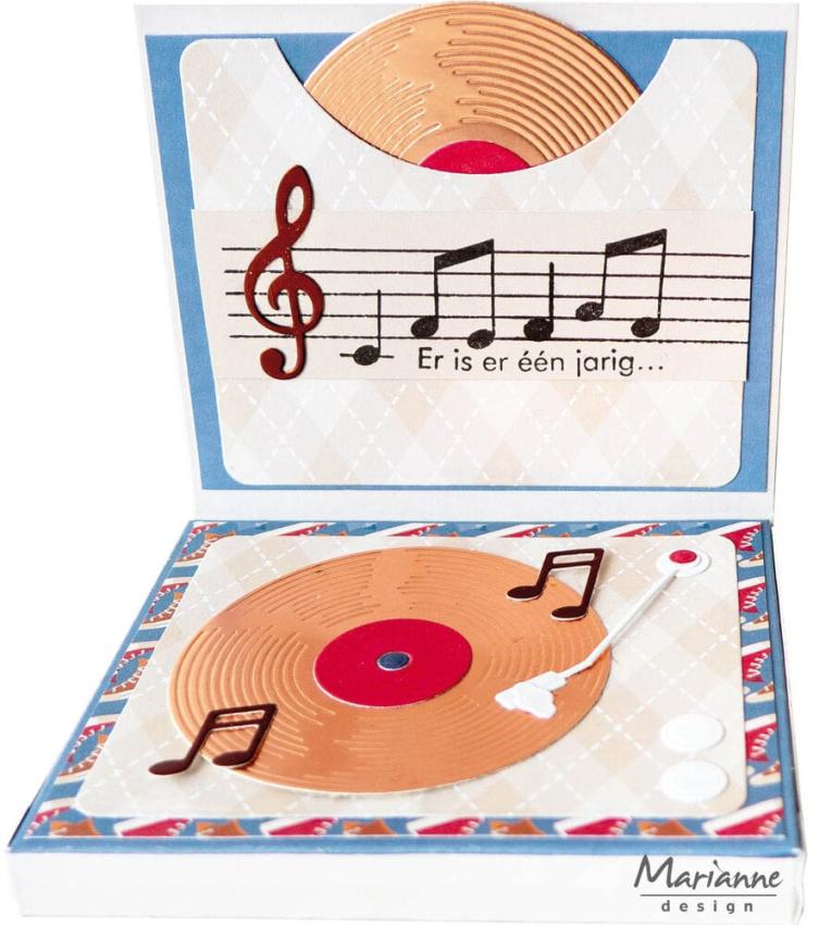 Marianne Design - Präge- und Stanzschablone "Record Player" Creatables Dies