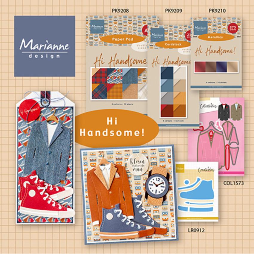 Marianne Design - Designpapier "Hi Handsome!" Paper Pad A4 - 16 Bogen 