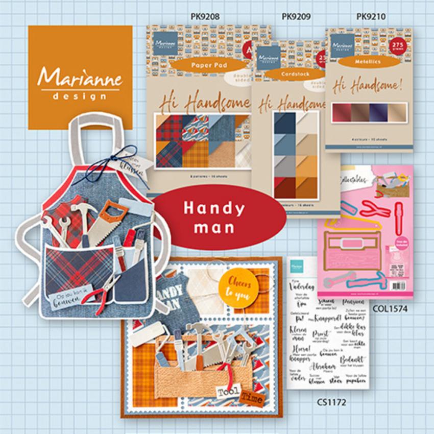 Marianne Design - Designpapier "Hi Handsome!" Paper Pad A4 - 16 Bogen 