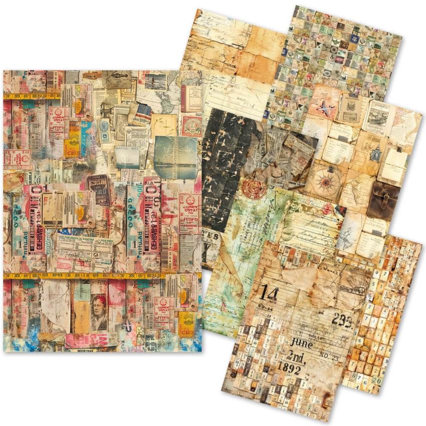Ciao Bella - Seiden - und Transparentpapier "Journey Ahead" Craftmix Mixed Paper Pack A5