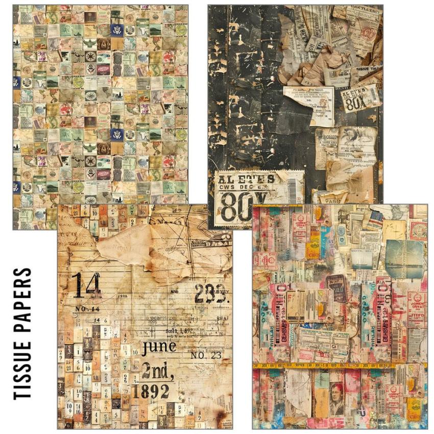 Ciao Bella - Seiden - und Transparentpapier "Journey Ahead" Craftmix Mixed Paper Pack A5