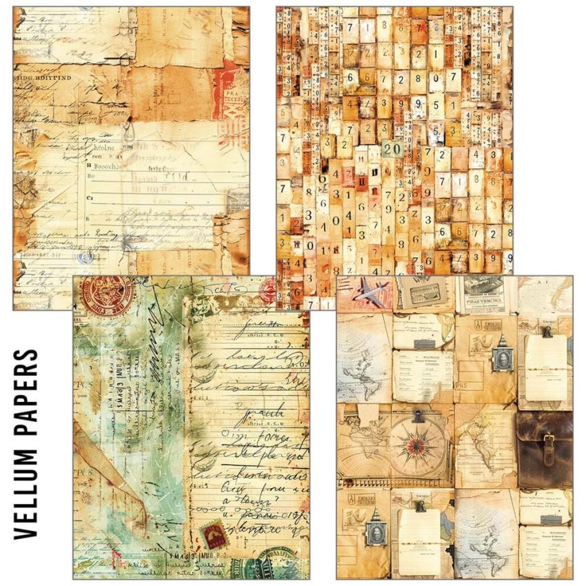 Ciao Bella - Seiden - und Transparentpapier "Journey Ahead" Craftmix Mixed Paper Pack A5