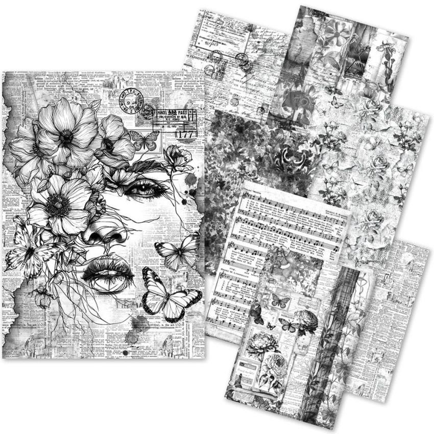 Ciao Bella - Seiden - und Transparentpapier "Meaningful Memories" Craftmix Mixed Paper Pack A5