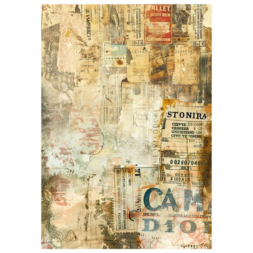 Ciao Bella - Decopatch Papier "Journey Ahead" Mixed Media Rice Paper A4 - 4 Bogen