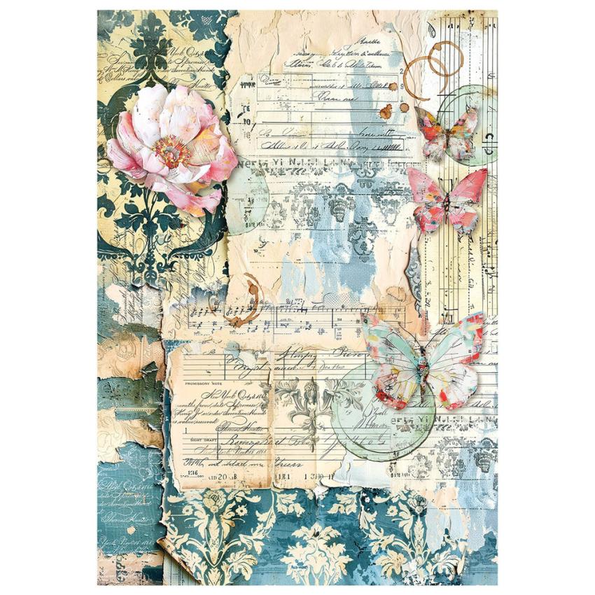 Ciao Bella - Decopatch Papier "Quintessential" Mixed Media Rice Paper A4 - 4 Bogen