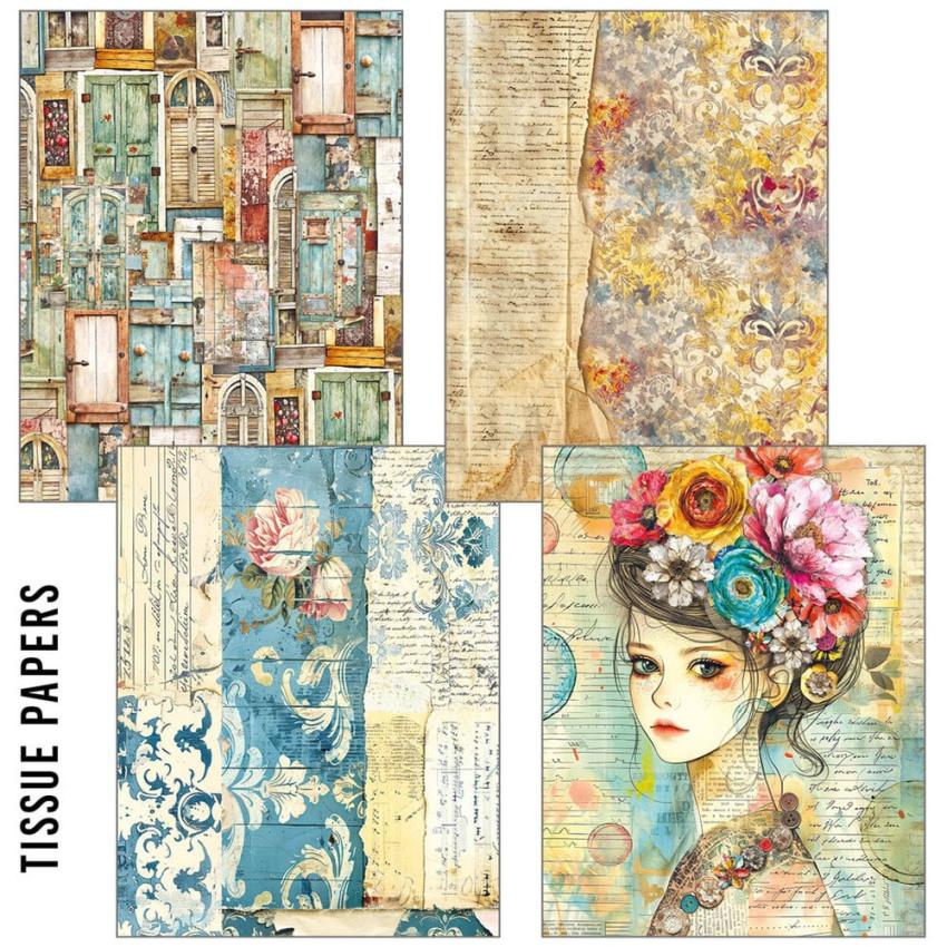 Ciao Bella - Seiden - und Transparentpapier "Quintessential" Craftmix Mixed Paper Pack A5