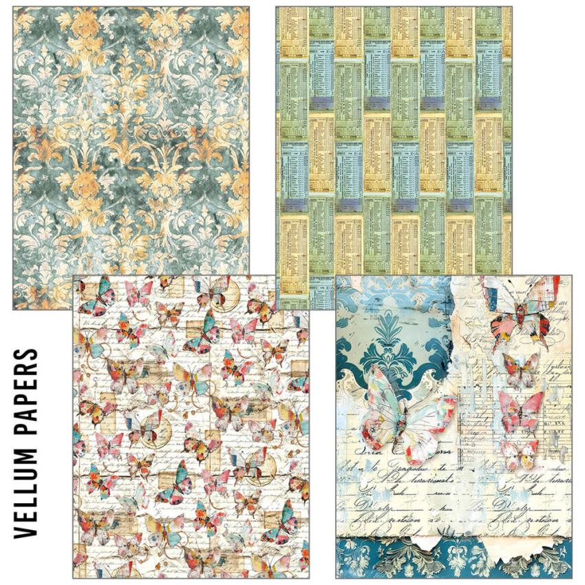 Ciao Bella - Seiden - und Transparentpapier "Quintessential" Craftmix Mixed Paper Pack A5