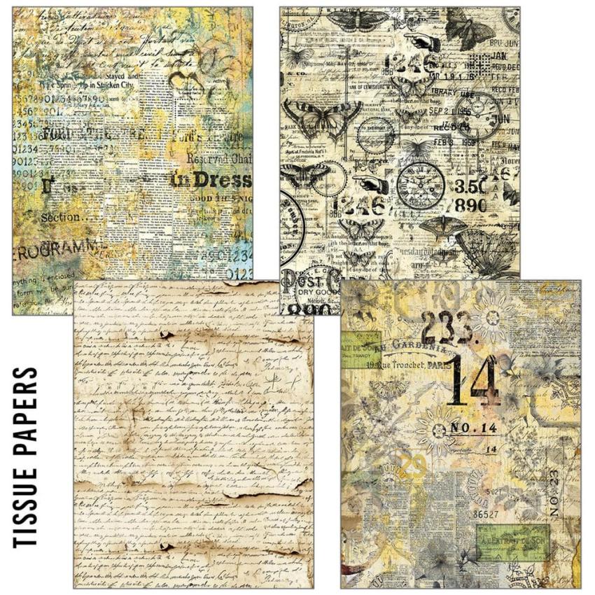 Ciao Bella - Seiden - und Transparentpapier "Time Capsule" Craftmix Mixed Paper Pack A5