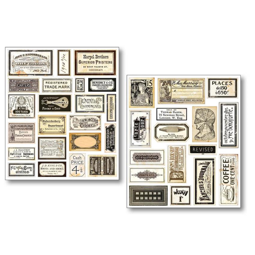 Ciao Bella - Aufkleber "Vintage Scripts" Mixed Media Stickers