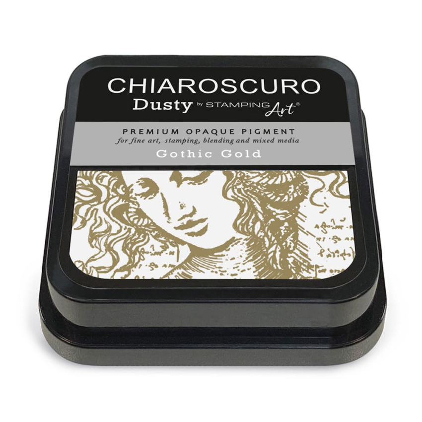 Ciao Bella - Chiaroscuro Dusty Ink Pad "Gothic Gold" Pigment Stempelkissen