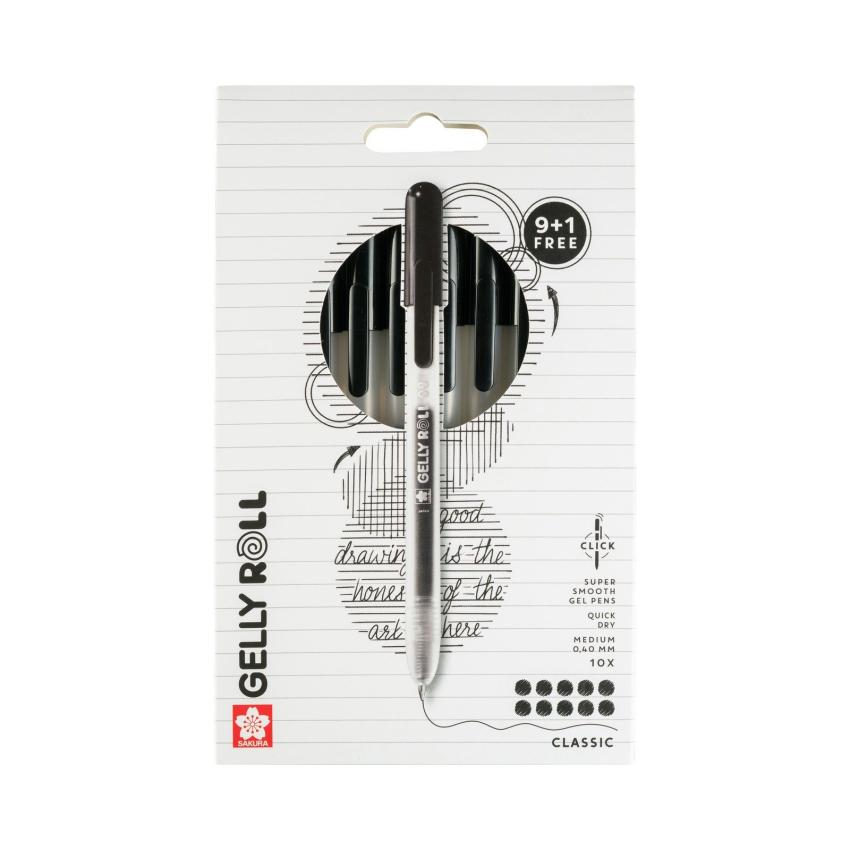 Sakura - Gelstift - Classic Set "Black" Gelly Roll Pen Retractable