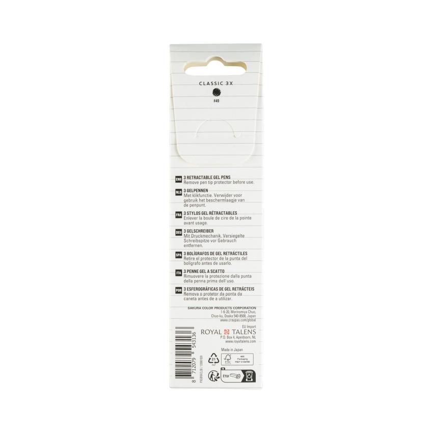 Sakura - Gelstift - Classic Set "Black" Gelly Roll Pen Retractable