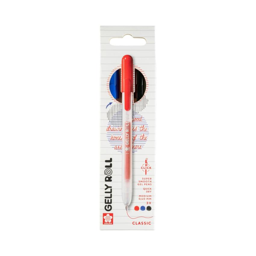 Sakura - Gelstift - Classic Set "Blue Red Black" Gelly Roll Pen Retractable