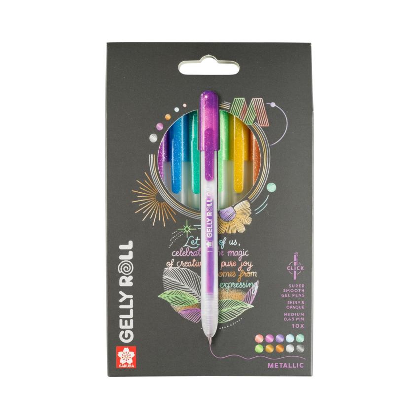 Sakura - Gelstift - Metallic Set "Rainbow" Gelly Roll Pen Retractable