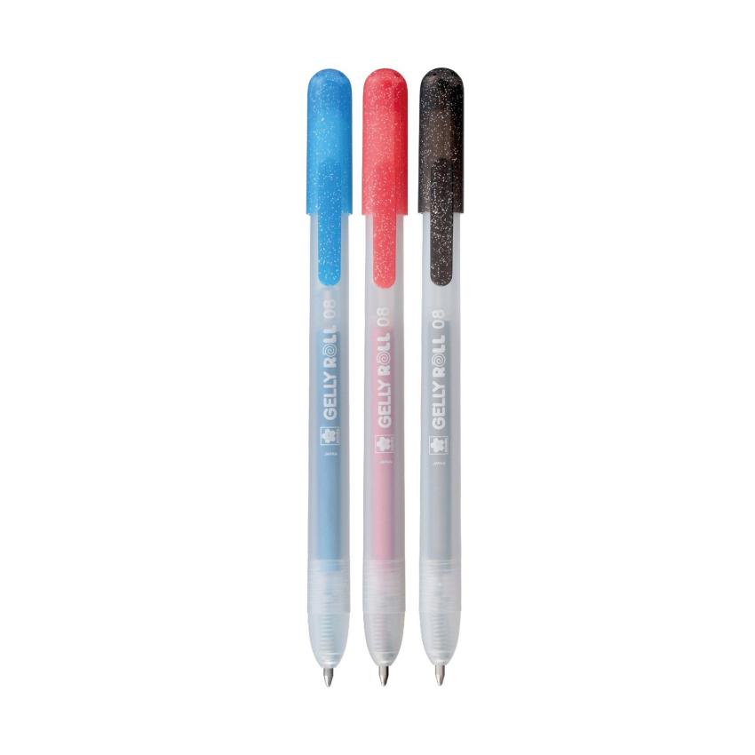 Sakura - Gelstift - Metallic Set "Blue Red Black" Gelly Roll Pen Retractable