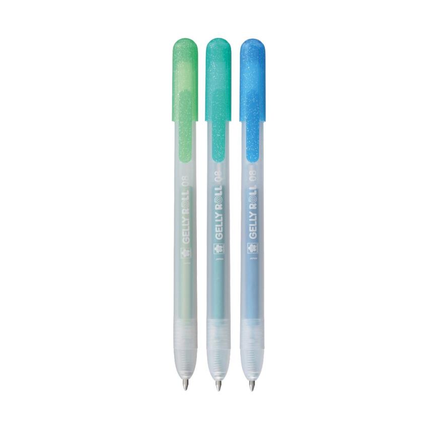 Sakura - Gelstift - Metallic Set "Emerald Green Blue" Gelly Roll Pen Retractable