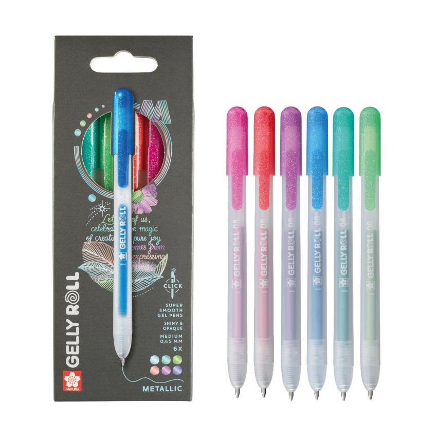 Sakura - Gelstift - Metallic Set "Rainbow" Gelly Roll Pen Retractable