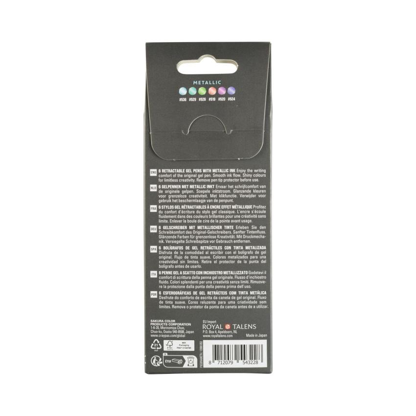 Sakura - Gelstift - Metallic Set "Rainbow" Gelly Roll Pen Retractable