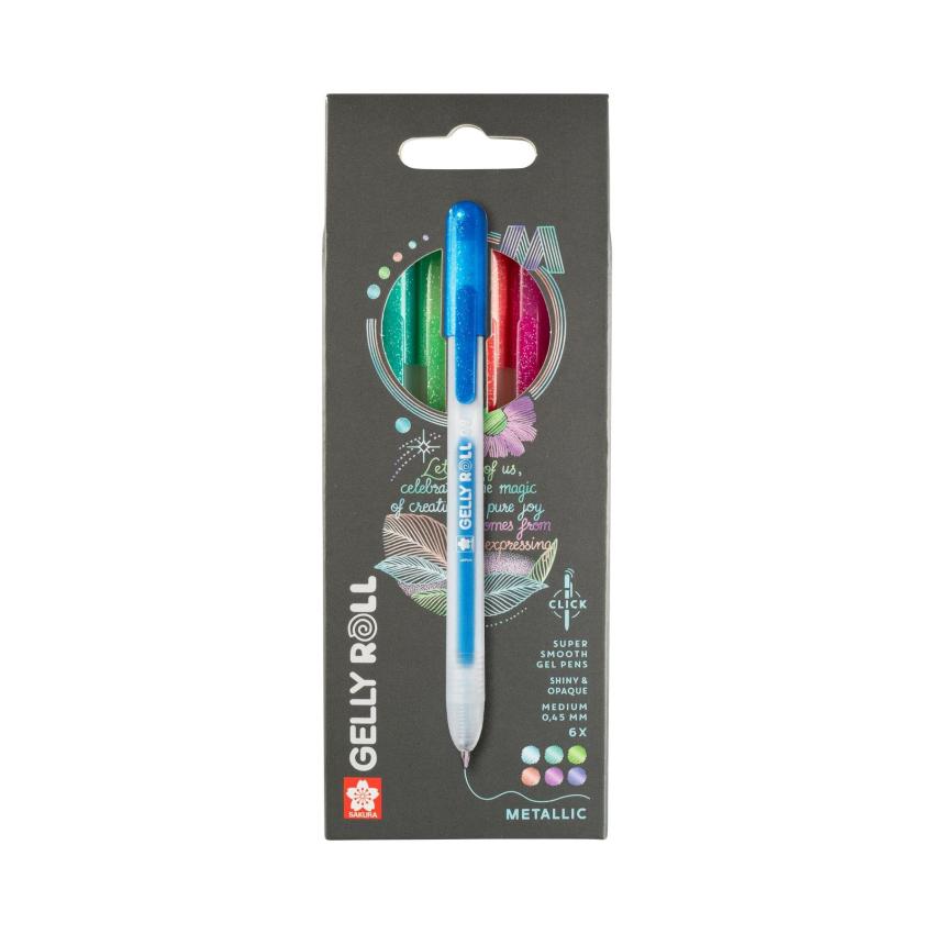 Sakura - Gelstift - Metallic Set "Rainbow" Gelly Roll Pen Retractable