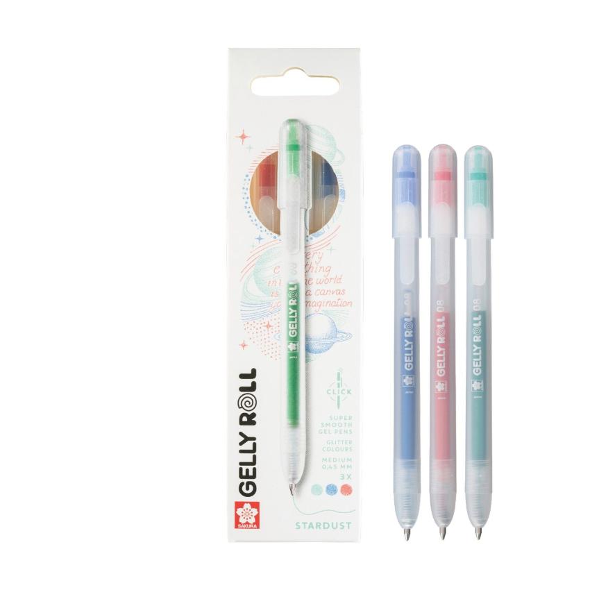 Sakura - Gelstift - Stardust Set "Blue Red Green" Gelly Roll Pen Retractable