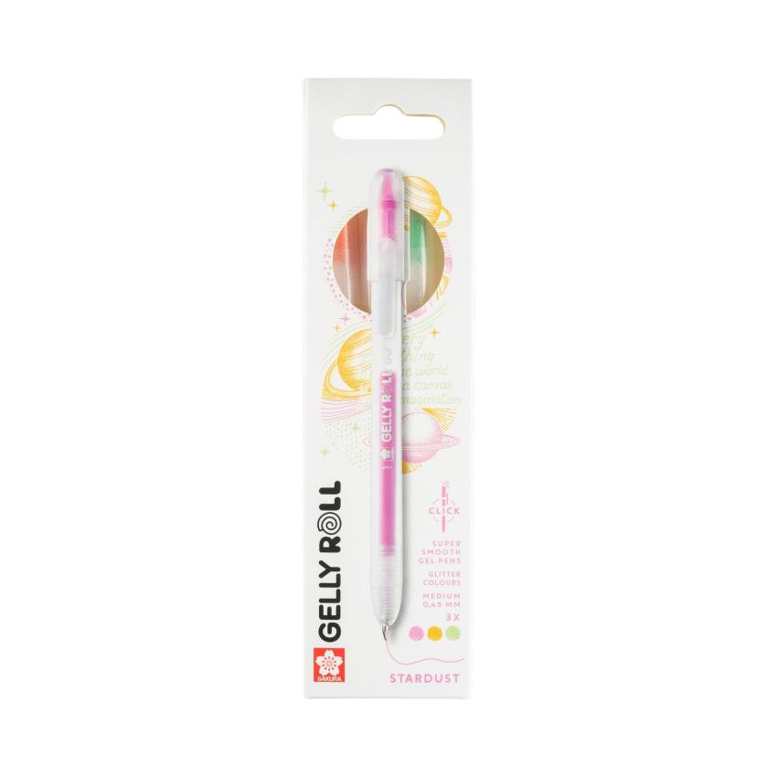 Sakura - Gelstift - Stardust Set "Orange Emerald Pink" Gelly Roll Pen Retractable
