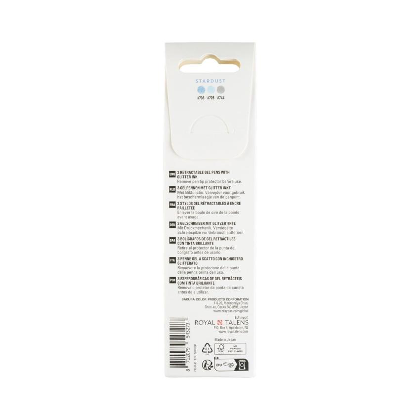 Sakura - Gelstift - Stardust Set "Sky Blue Blue Silver" Gelly Roll Pen Retractable