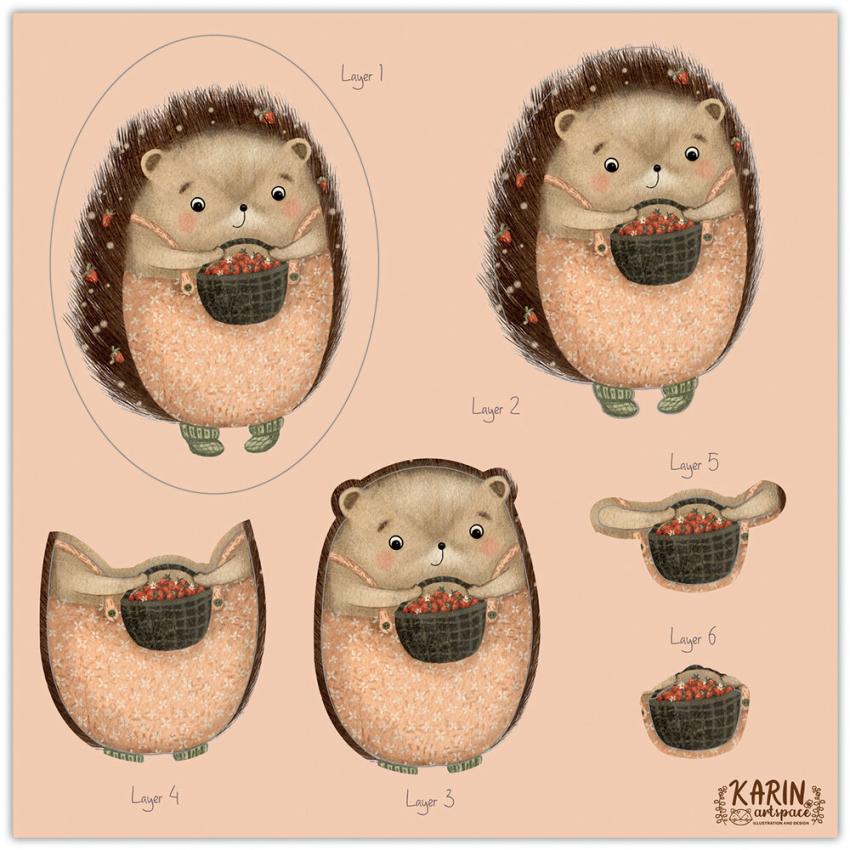 Craft Consortium - 3D Decoupage Set "Amongst the Hedgerow" 18 Bogen