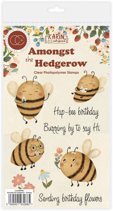 Craft Consortium - Stempelset "Buzzing" Clear Stamps