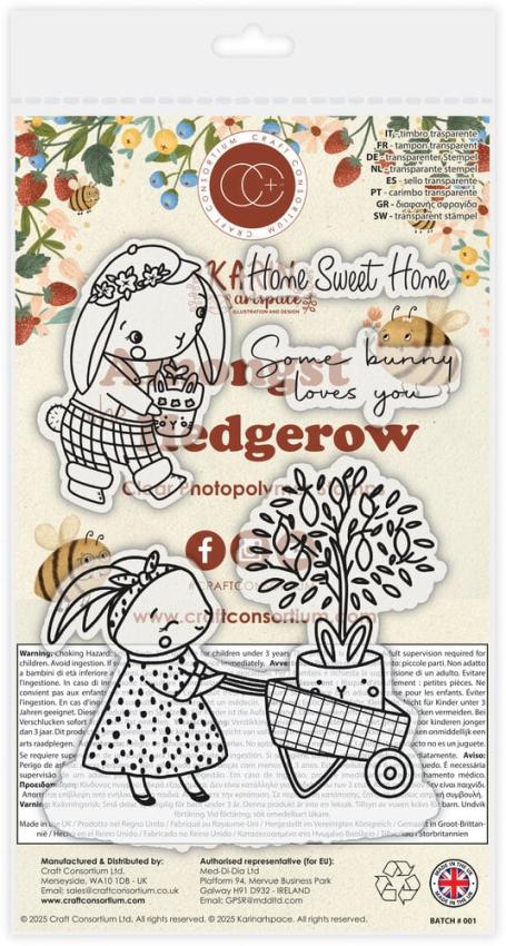 Craft Consortium - Stempelset "Bunny" Clear Stamps