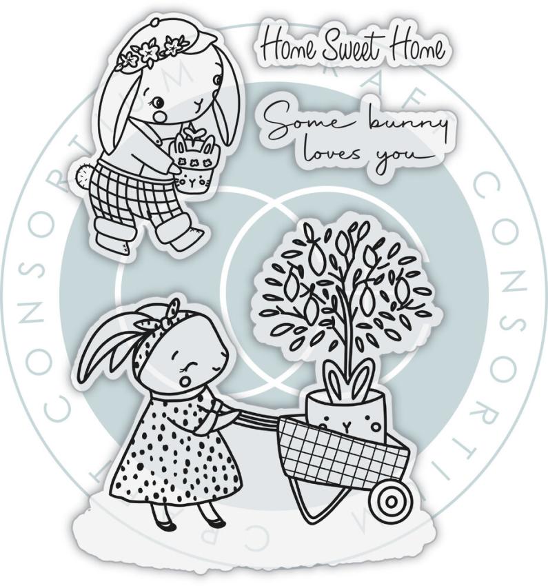 Craft Consortium - Stempelset "Bunny" Clear Stamps