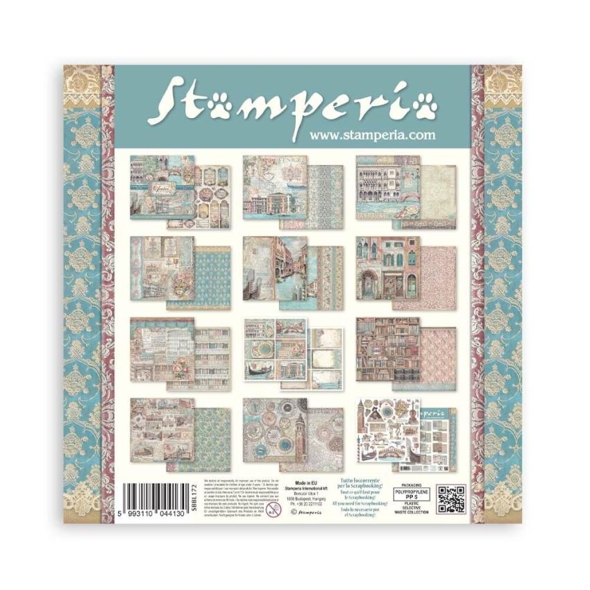 Stamperia - Designpapier "Venice City of Art" Paper Pack 12x12 Inch - 10 Bogen
