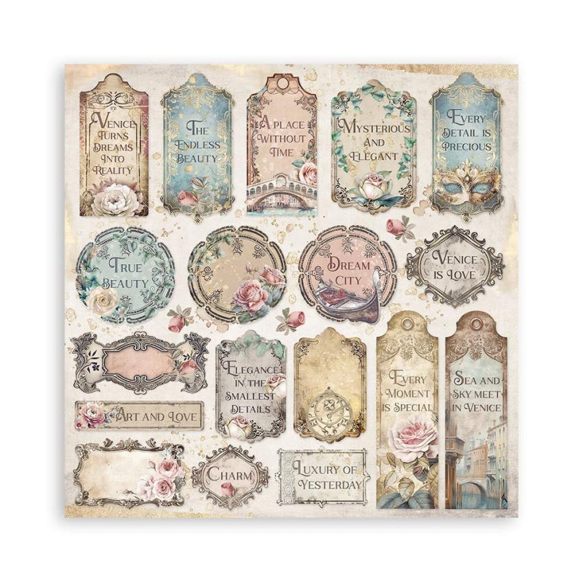 Stamperia - Designpapier "Venice City of Art" Paper Pack 12x12 Inch - 10 Bogen