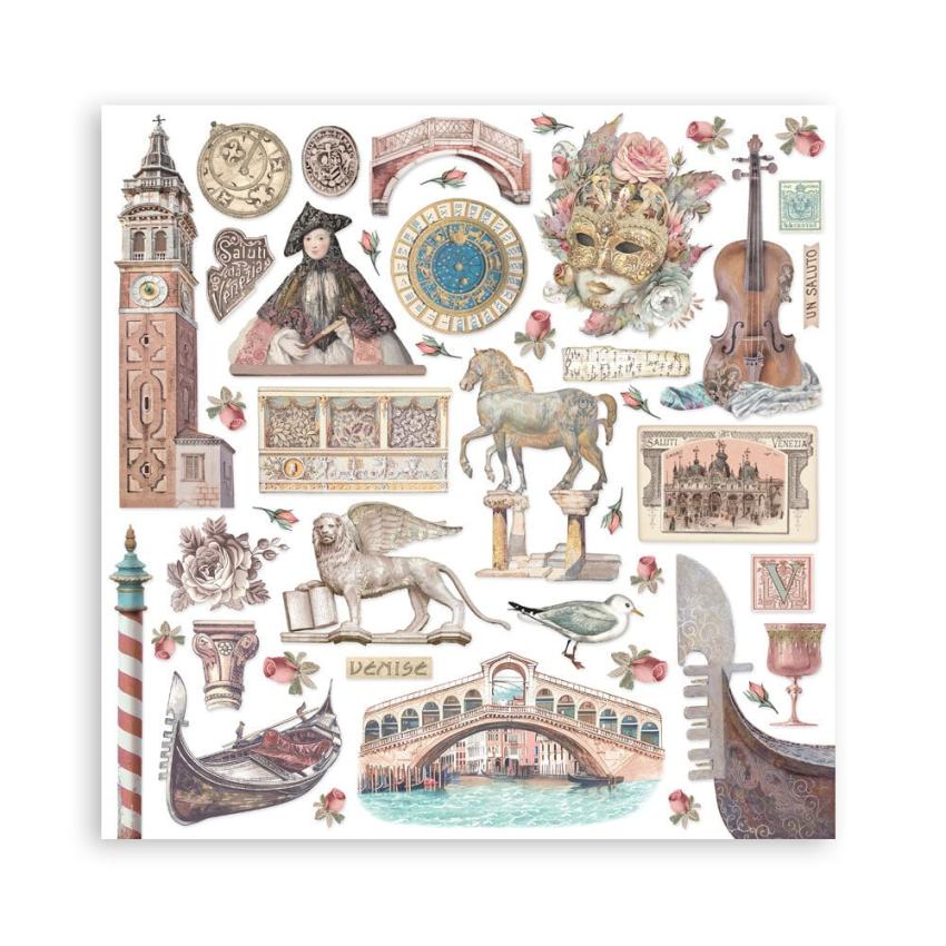 Stamperia - Designpapier "Venice City of Art" Paper Pack 12x12 Inch - 10 Bogen