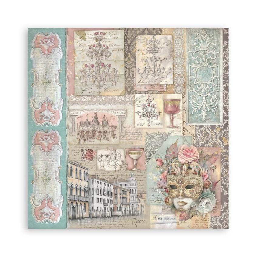 Stamperia - Designpapier "Venice City of Art" Maxi Paper Pack 12x12 Inch - 10 Bogen