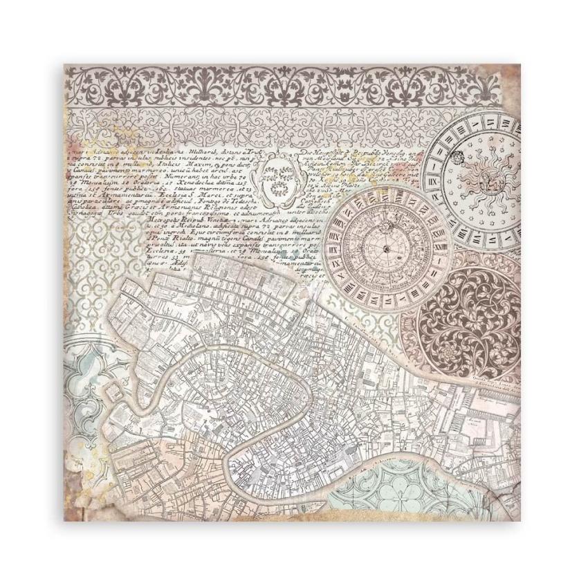 Stamperia - Designpapier "Venice City of Art" Maxi Paper Pack 12x12 Inch - 10 Bogen