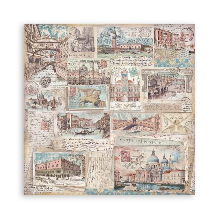 Stamperia - Designpapier "Venice City of Art" Maxi Paper Pack 12x12 Inch - 10 Bogen