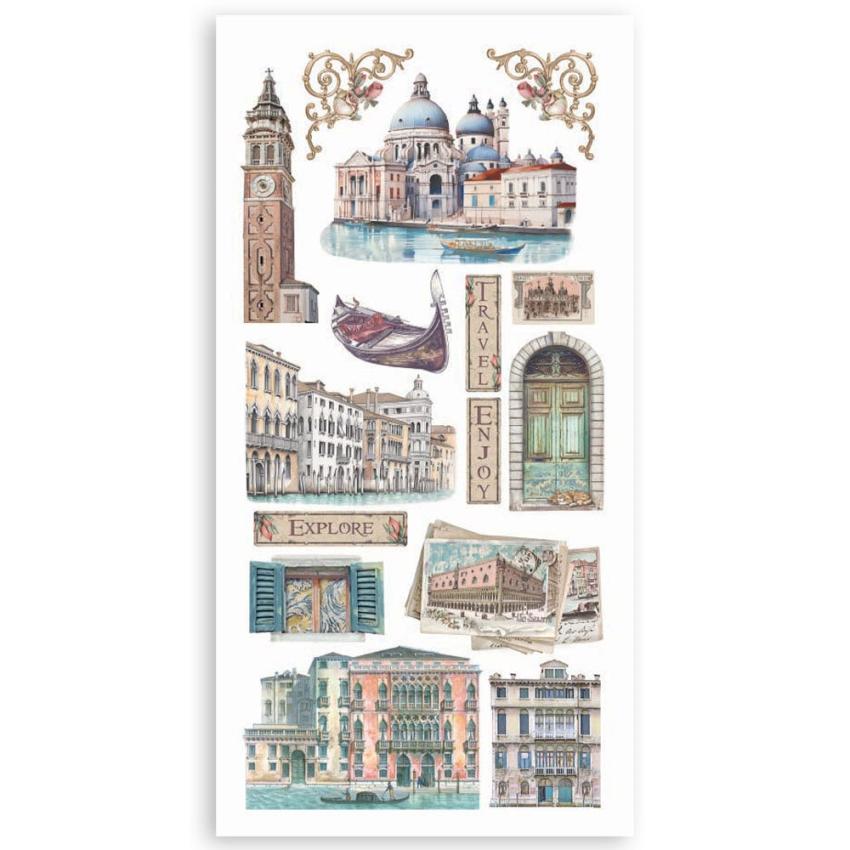 Stamperia - Stanzteile "Venice City of Art" Paper Cut-outs 6x12 Inch - 4 Bogen