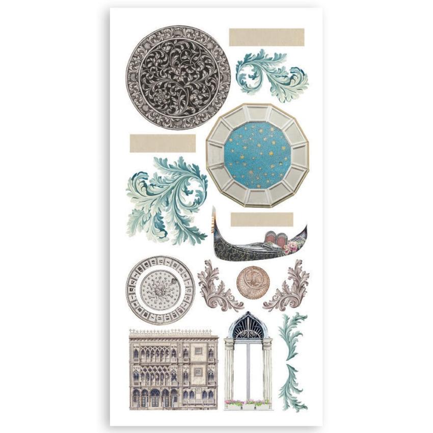 Stamperia - Stanzteile "Venice City of Art" Paper Cut-outs 6x12 Inch - 4 Bogen