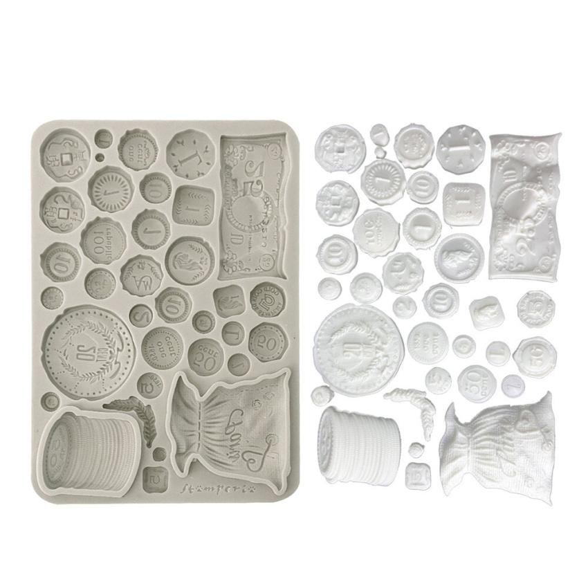 Stamperia - Gießform A5 "Old Coins" Soft Mould 